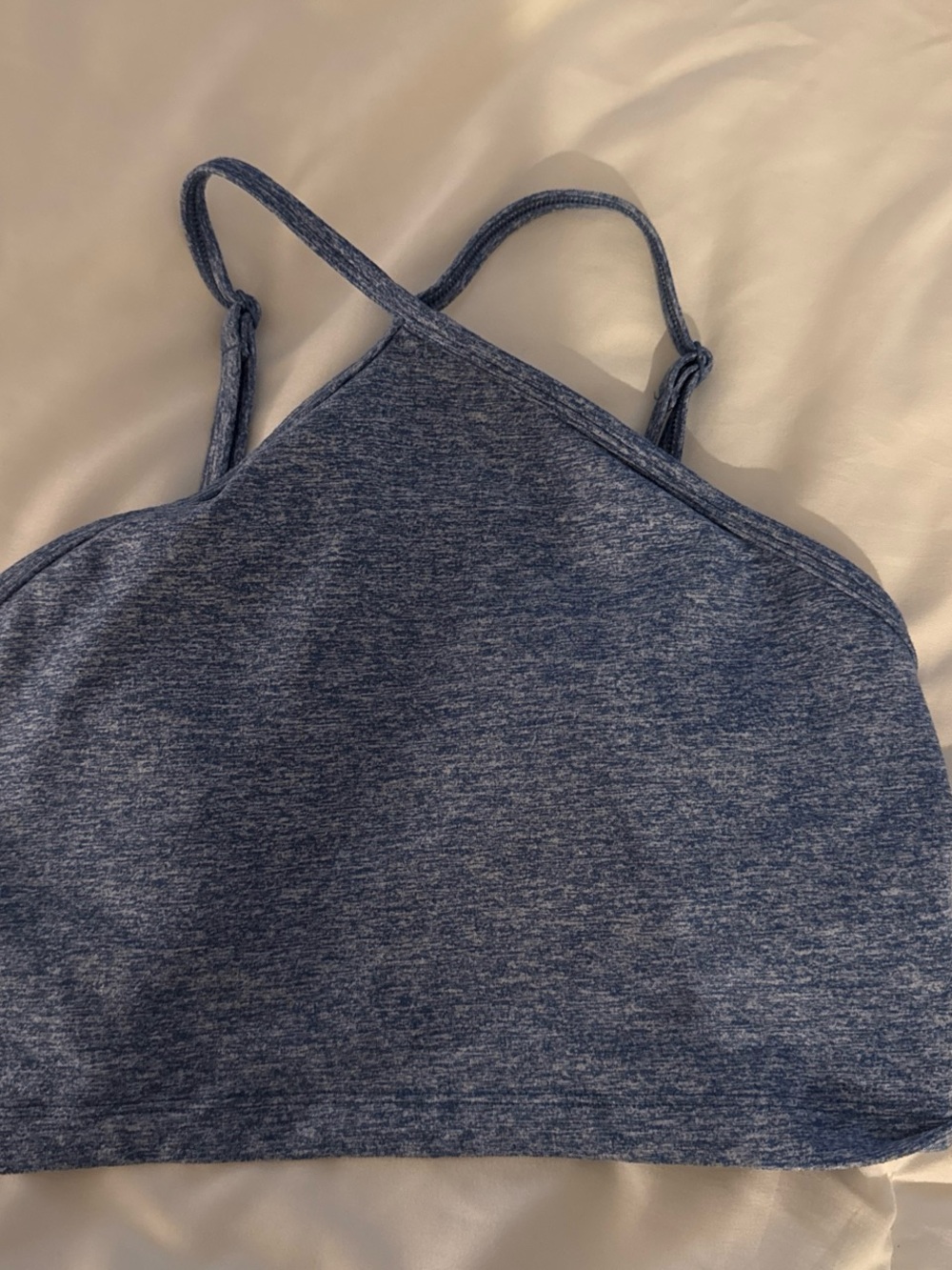 aerie Heathered Blue Crop Tank Top